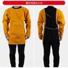 Leather Suede Electric Welding Protective Suit Anti-fire Scald Proof Flame Retardant Heat Insulation Clothing Work Apron