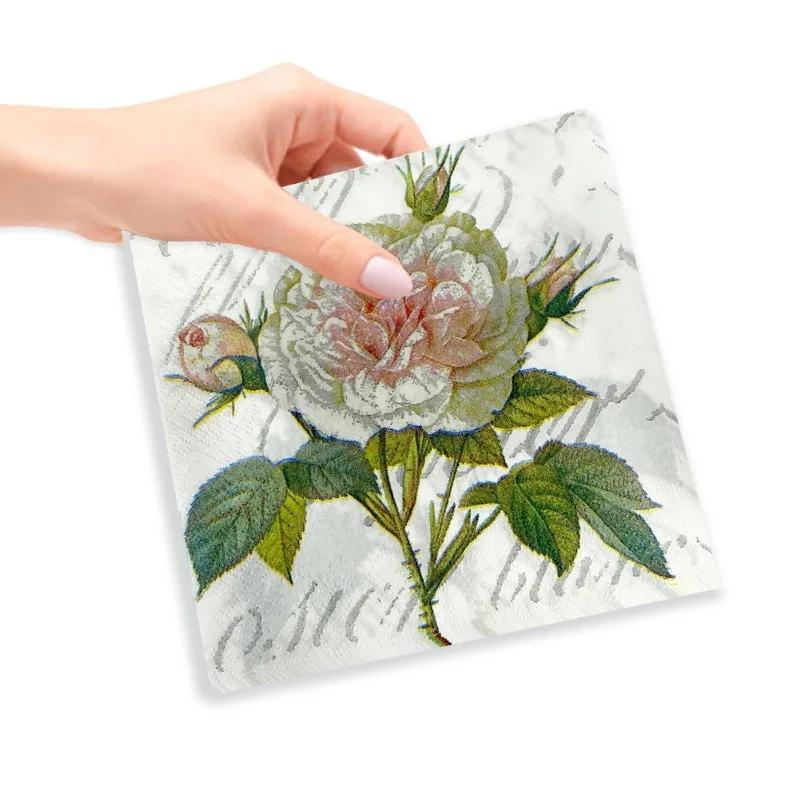 20 szt./opakowanie 33*33 cm 2-warstwowe jednorazowe serwetki imprezowe chiński wzór kwiatowy