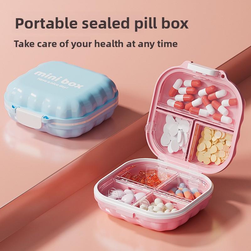 Portable Mini Pill Dispenser for Home Use, Three Meals A Day