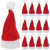 20Pcs Christmas Hat Candy Lollipop Caps Non-Woven Fabric Reusable Holiday Decor for Party Home Restaurant Shop Use