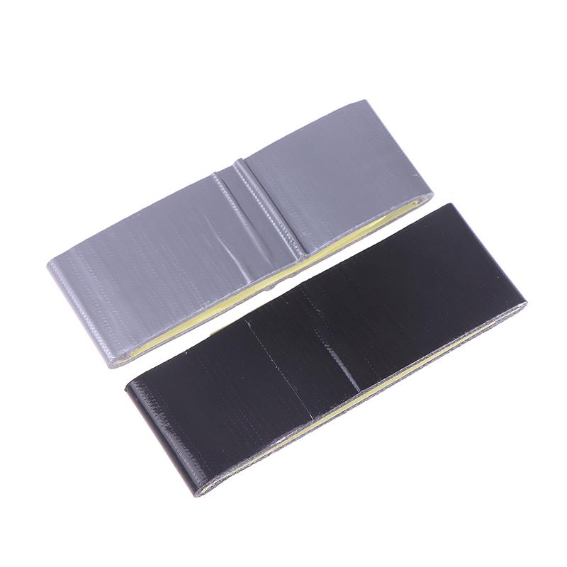 

2 упаковки серебристой/черной ленты дорожного размера - карманные, плоские, тонкие, мини-катушки для полевого ремонта и экстренных поделок