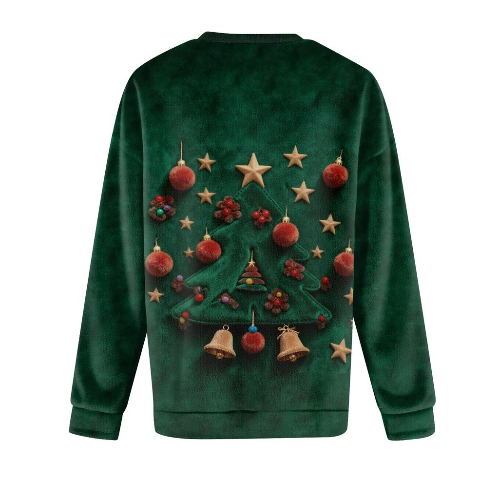 Dammode Fleece Hoodie Långärmad Rund Hals Casual Bekväm Lös Passform Lättviktig Dam-Hoodie