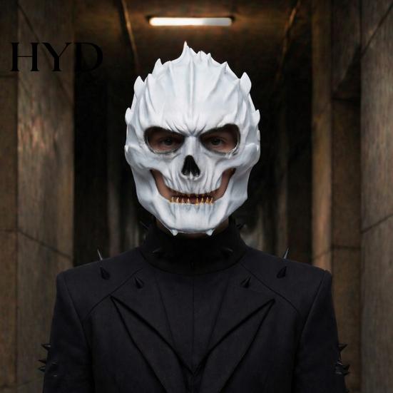 Horror Skull Mask Halloween Foam Mask, Creepy Full Face Prop Masquerade for Adult, Cosplay Costume Party Accessories Spooky