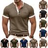 Men's Fashionable Casual Multi-color Short-sleeved Shirt  Men's Loose And Comfortable Stand-up Collar Top