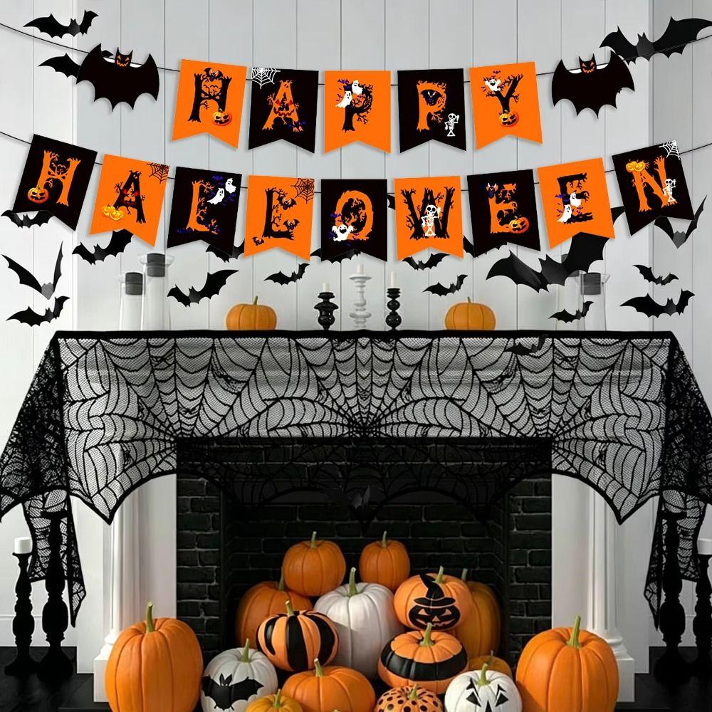 5Pcs/Set Creative Halloween Bunting Halloween Flag Halloween Garland Home Wall Decor