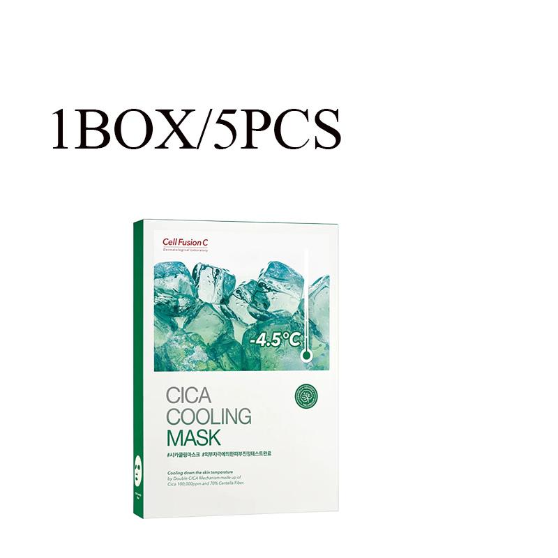 Cell Fusion C Mask pack Collection Cica Cooling Mask, первая охлаждающая маска 27 г Cica Cooling 5ea