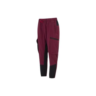 Pantalones tejidos Cny con paneles contrastantes para hombre, parte inferior roja HC0263