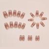 Smiling Cat Blush Gradient Wearable Nail Art Patches - Ballerina Nails, 24 Pieces