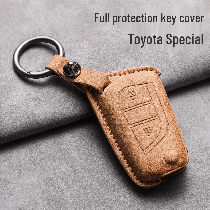 Sheepskin Leather Key Cover for Toyota Alphard, RAV4, Camry, Highlander