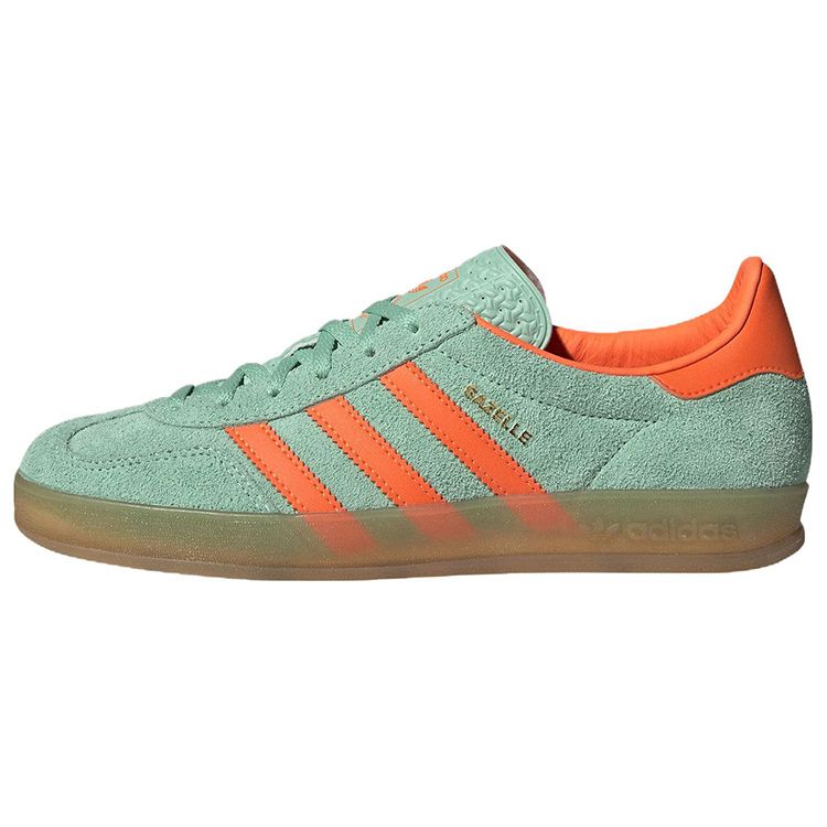

Adidas Gazelle Indoor Pulse Mint Solar Orange Unisex Sneakers Green Gum-Three HQ8714 36⅔