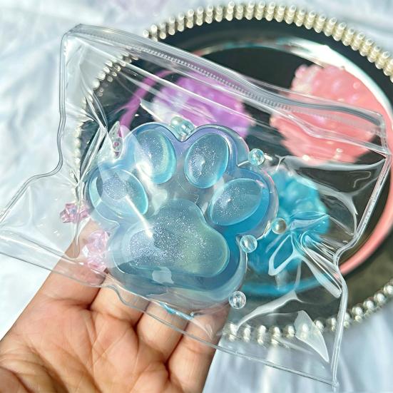 Sensory Stress Toy Cat Paw Relief Toy Giant Kitten Squeeze for Kids Adults Soft Animal Claw Anxiety Reduction