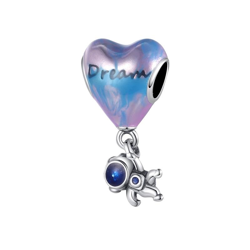 New S925 Silver Color Astronaut Spaceship Space Series Charms Beads Fit  S925 Original Bracelets DIY Anniversary Jewelry