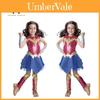Wonder Woman Cosplay Costume For Kids Halloween And Party Suit For Girls