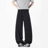 American heavy scimitar pants men's and women's spring new loose wide-leg trousers gray sweatpants tide