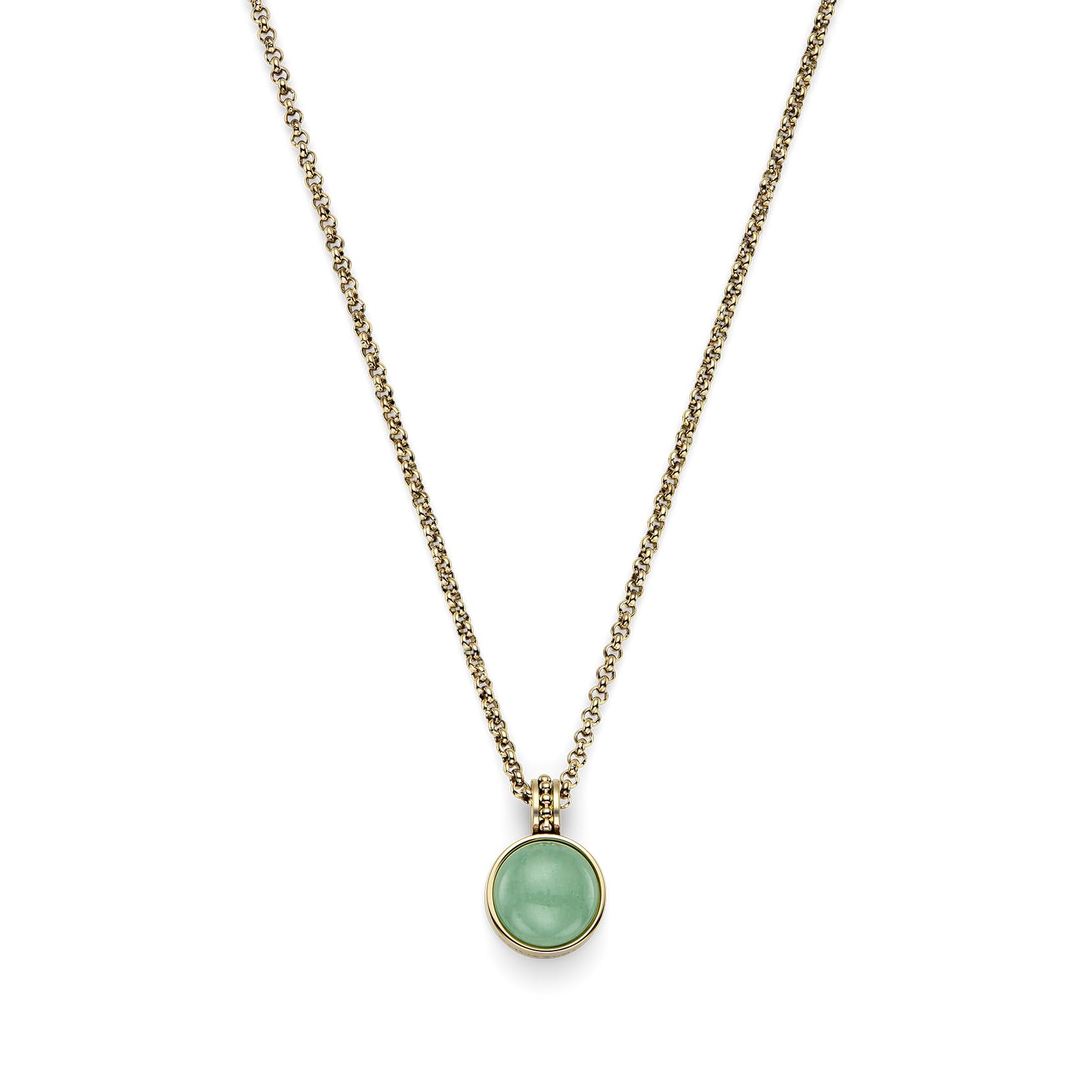 

Olivia Burton Pendant Trend Aventurine and Women s Necklace, 24100352, Cabochon, Gold, Gemstones.