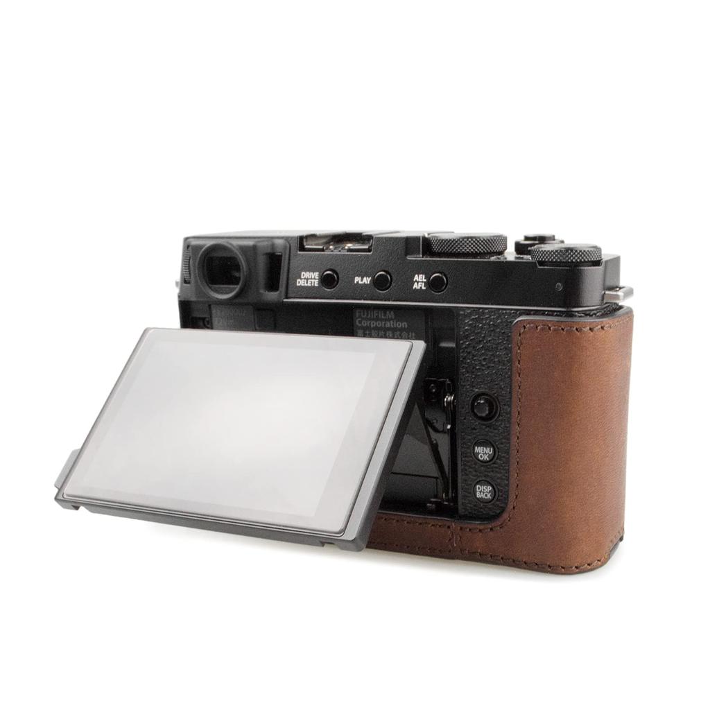 Kinokoo Fujifilm FUJIFILM XE4 Leather Case, FUJIFILM MX-E4 Genuine Leather Camera Case (BR)