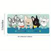 Cartoon French Bulldog Puppy Rug, Cute Dog Themed Floor Mat, Machine Washable Decor for Bedroom Living Room Entryway