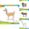 Farm Animal Pvc Figurines Collection For Home Decor With Sheep Alpaca Ram And Goat