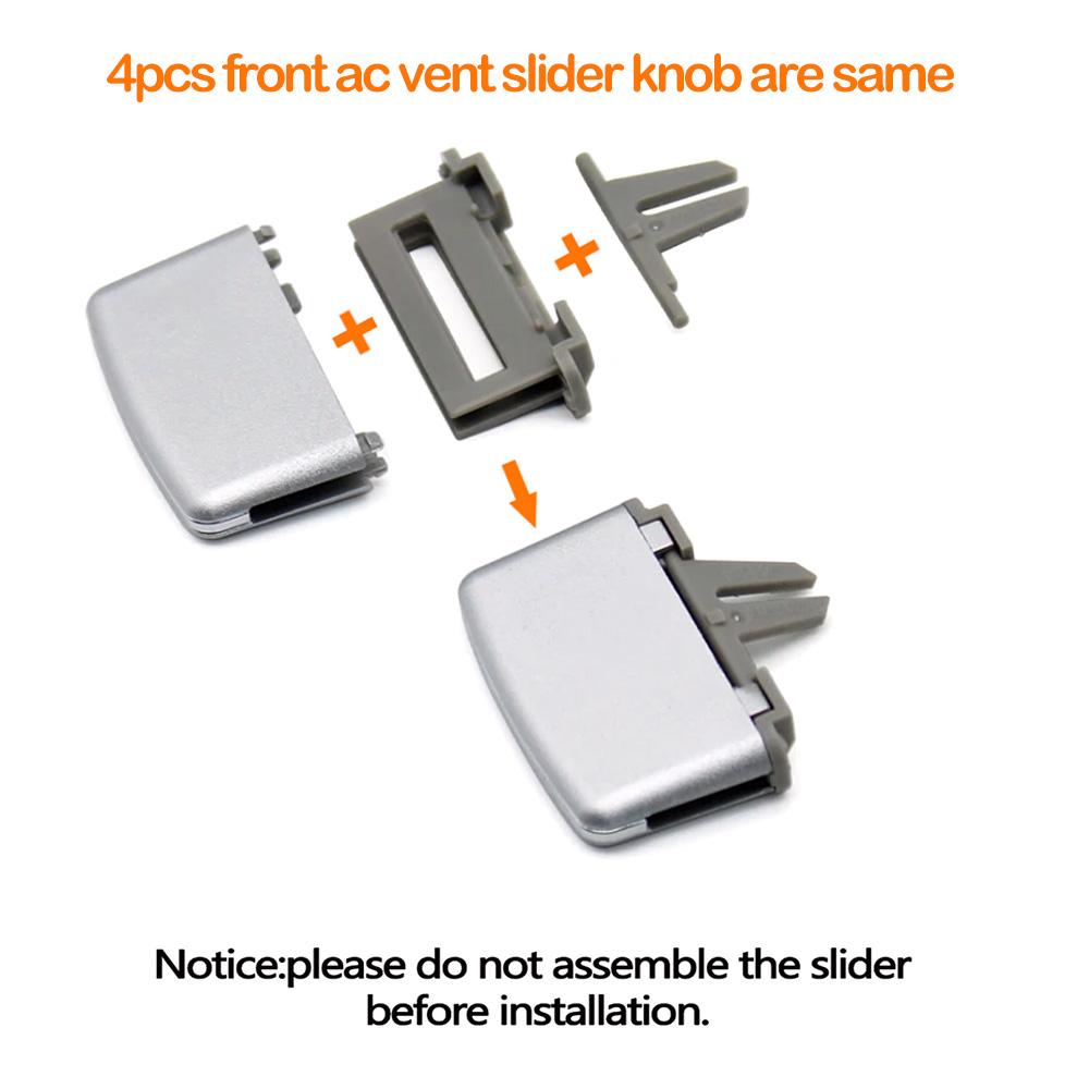 Front Dash Air Conditioner AC Vent Outlet Grille Slider Knob Repair Kit For Mercedes Benz E Class W212 2009-2012 E250 E300 E350
