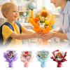 Handmade Knitted Yarn Bouquets Roses Knitted  Bouquets Knitted Artificial Flowers  Teacher's Day