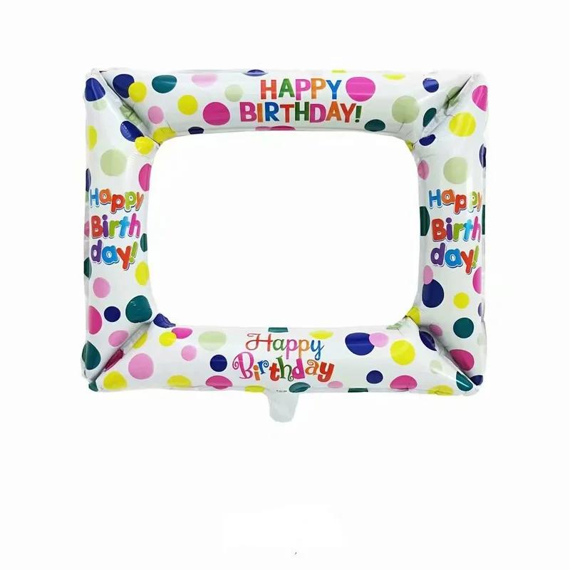 Happy Birthday Cake Balloons Large 3-Layer Color Candle Cake Balloons Bear Cake Ballon for Kid Birthday Party Baby Shower Decors
