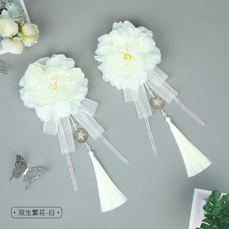 Lolita girl hair accessories cosplay party props hairpin tassel hair accessories bow pair hairpin