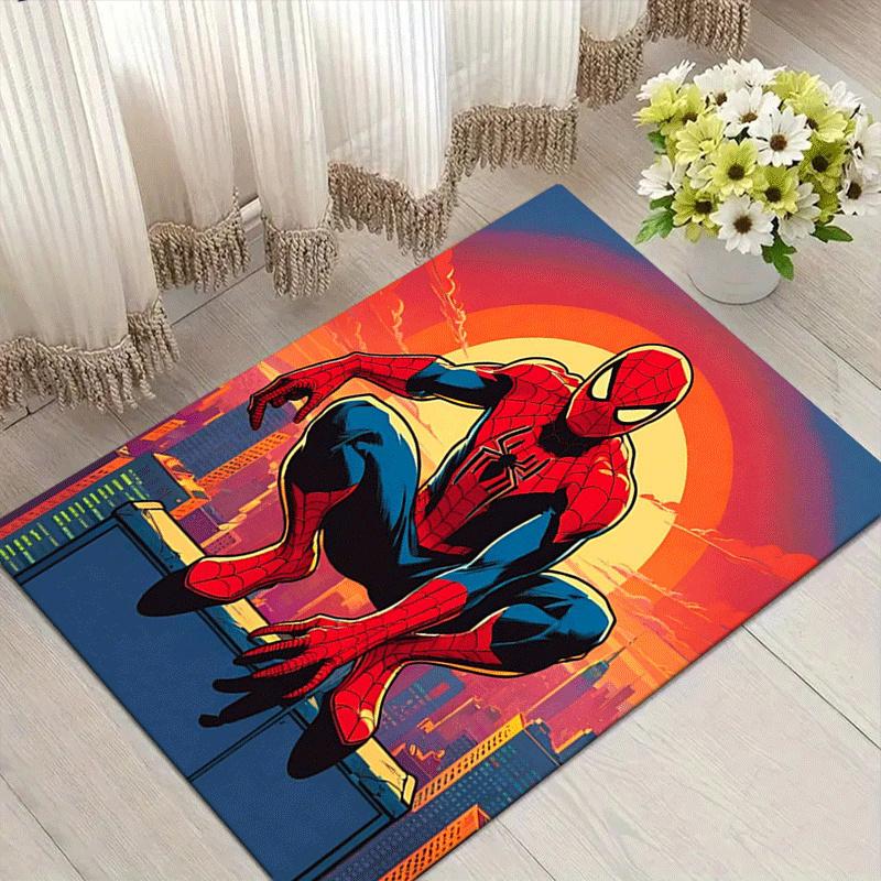 

1pc Spider-Man Pattern Area Rug Soft Flannel Floor Mat for Living Room,Office,Bedroom and Carpet,Sofa Coffee Table Floor Mat 60cm by 90cm
