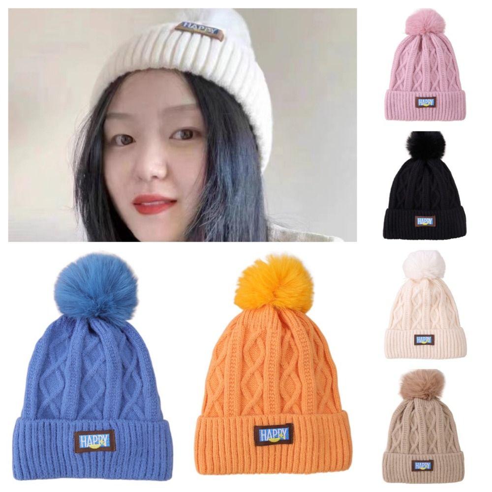 

Вязаная шерстяная шапка Ball Twist, цветные вязаные шапочки, простые вязаные шапочки для женщин