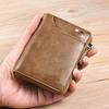Mens Wallet Leather Business Money Clip Card Holder Zipper Purse Luxury Wallets for Men RFID Protection Purses Carteira Masculina