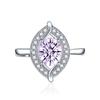 BELLA BOX Leaf Opening Resizable Rings For Women Zircon Engagement Party Fine Jewelry Gift