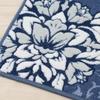 Senko DECORMUSEE Precious Long Toilet Mat, Approx. 80 x 60 cm, Navy Blue, Elegant, 30276