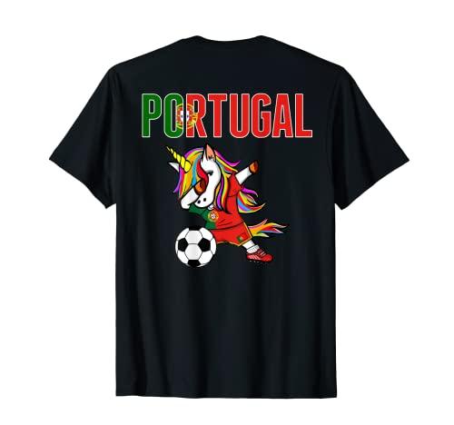 

Dabuck Unicorn Portugal Football Fan Jersey Portuguese Flag T-Shirt