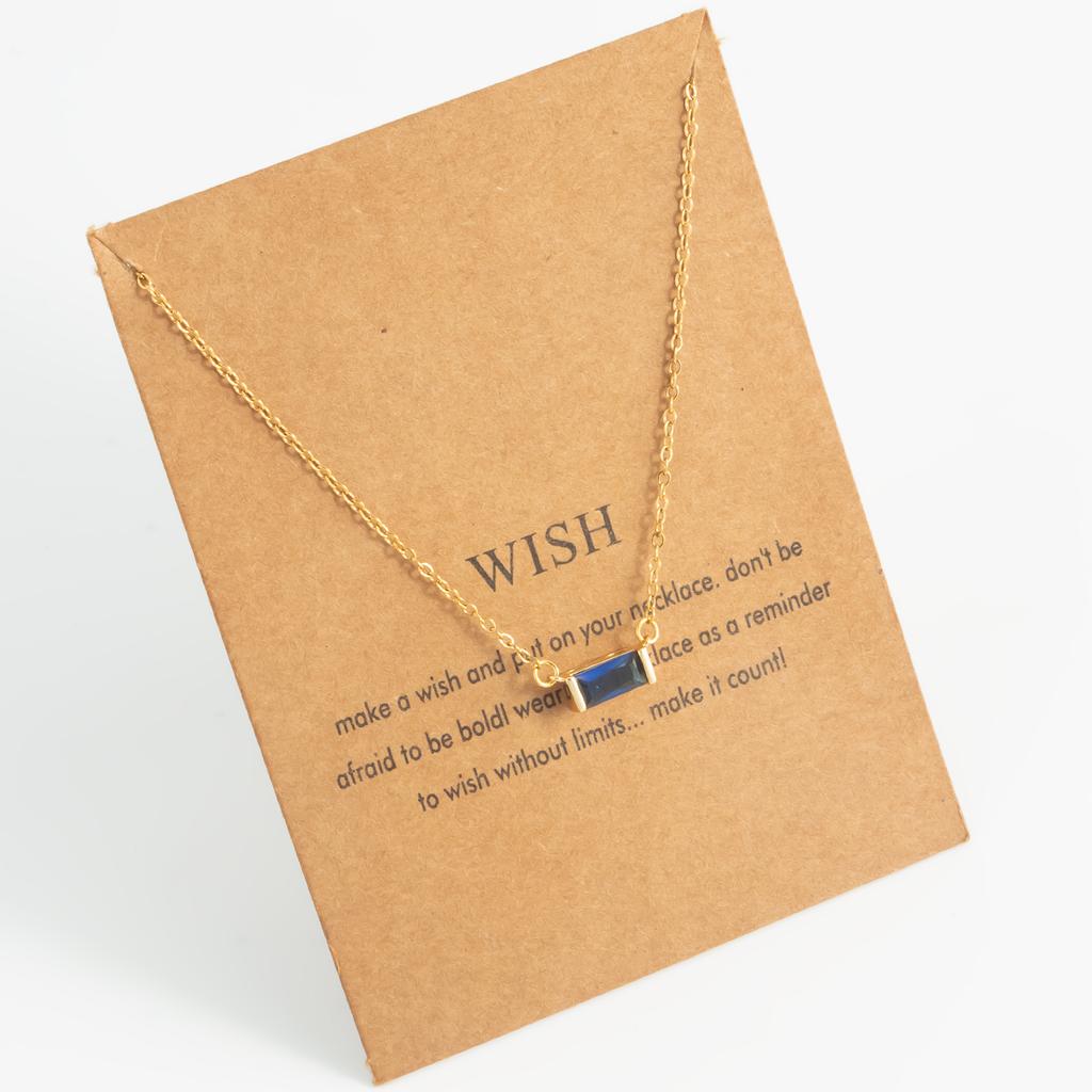 Minimalist and Exquisite Birthstone Women's Necklace Pendant Stainless Steel Plated 18K Gold Birthstone Jewelry Gift Necklace