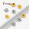 18K Gold Plated Spacer Beads For Jewelry Making,Brass Flowers Beads,Separators For Beads,DIY Bracelets Accessories