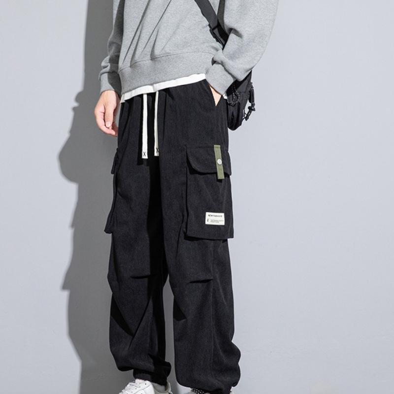 

Вельветовые американские комбинезонные брюки мужские, объемные карманы, свободные, модные, повседневные мужские брюки на осень 4XL