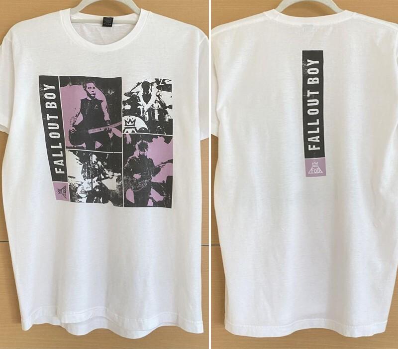 

90s Vtg Fall Out Boy Band Classic Style 2 sided White T shirt S5XL NH20635 Unisex T-Shirt S