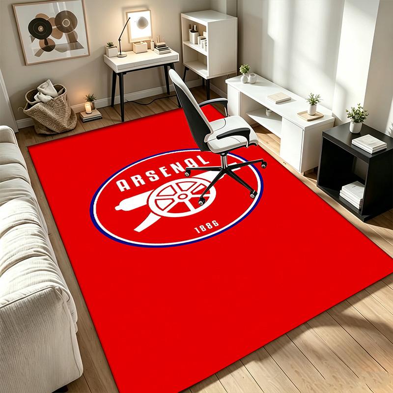 Arsenal A rug suitable for office chair areas living rooms and computer desks perfect for home offices and an ideal holiday gift