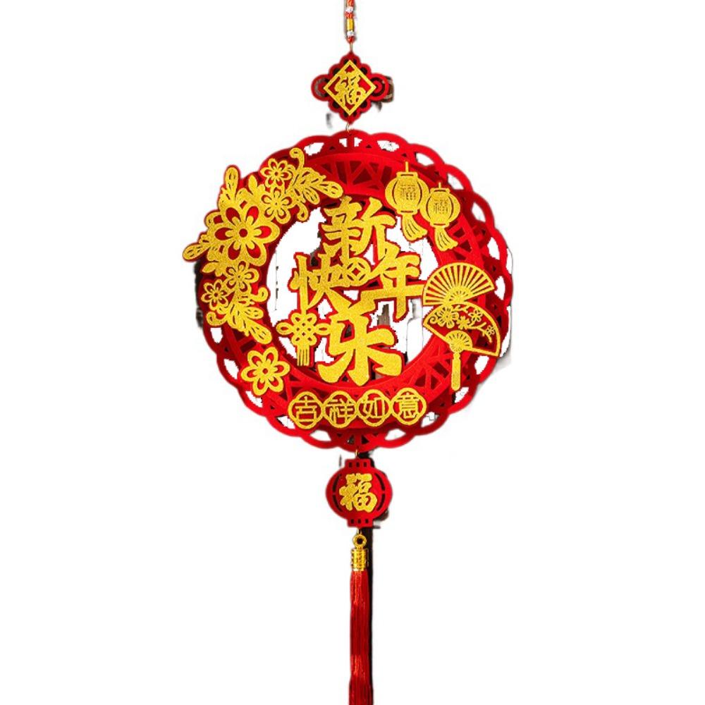 Reusable Lucky Character Door Stickers Traditional Spring Festival Door Hanging  Entrance