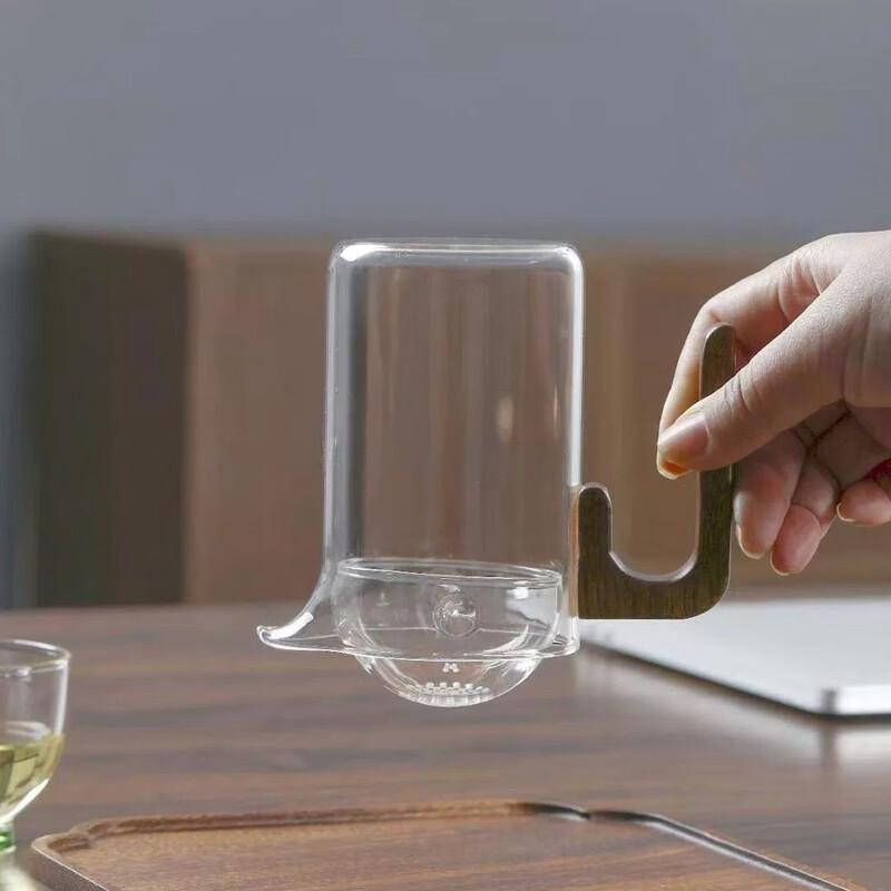 Jialang Heat-Resistant Glass Tea Server with Wooden Handle & Filter