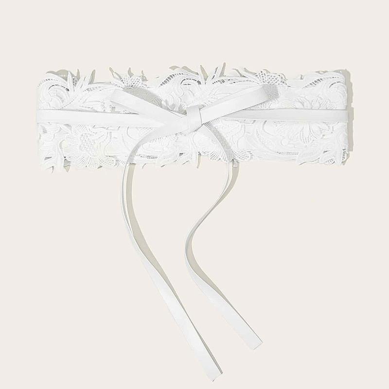 Breites Spitzen-Hüftband für Damen mit handgenähten Details für elegante Abendgarderobe