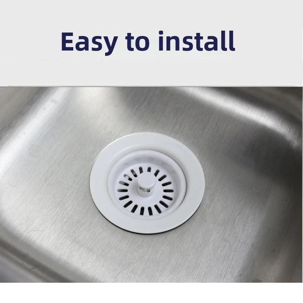 Kitchen Sink Basket Strainer 114mm Diameter For 88-95mm Hole With Double Sealing Rings And Quick-Drain Design