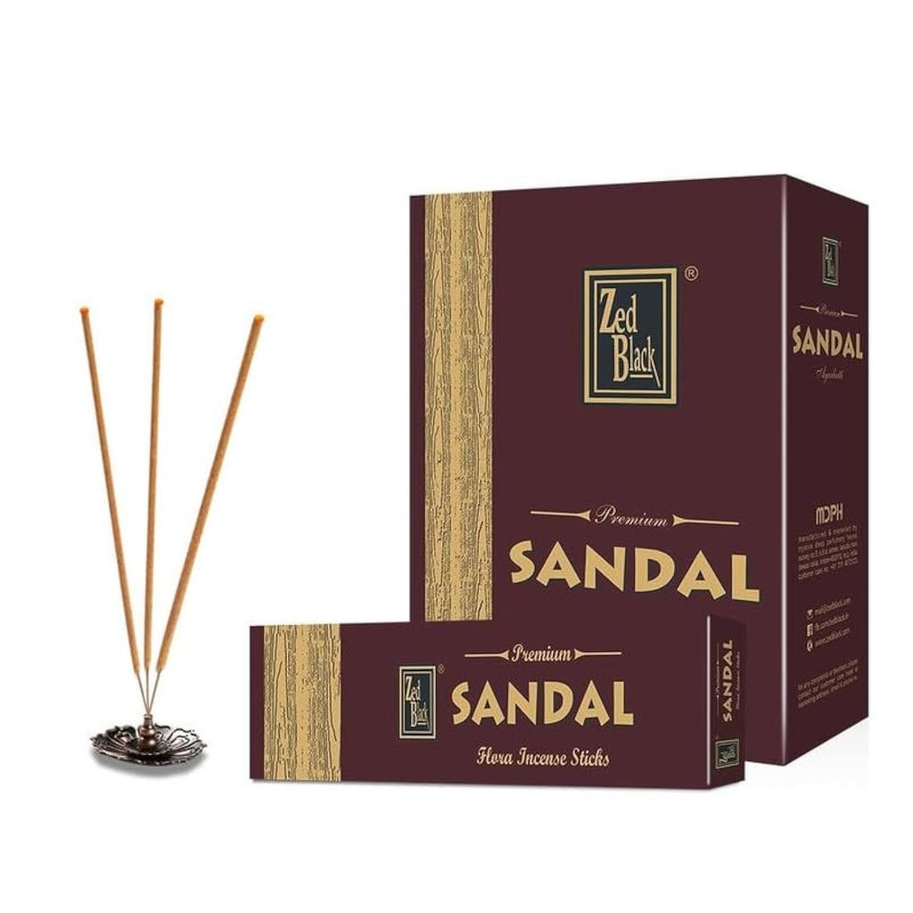 Zed Black Premium Sandalwood Incense Sticks Long Lasting Fragrance  for Everyday Use (30 Sticks X Pack of 12)