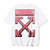 Off-White 2026 Summer New Graffiti Arrow Pattern Printed Short Sleeved T-shirt for Men and Women