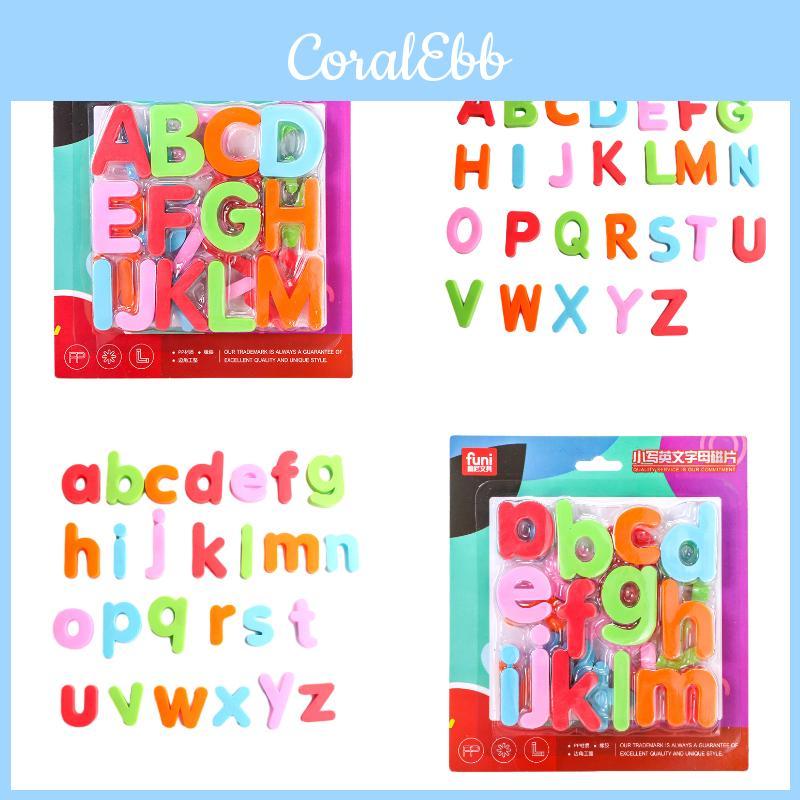 Bunte magnetische Kunststoffbuchstaben für Kleinkinder Klein- und Großbuchstaben Magnete für den Kühlschrank 3-4 cm)