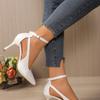 One-line Strap Stiletto Sandals Autumn New Pointed Toe Shallow Mouth Non-slip Wear-resistant High Heels