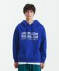 Graphic Fleece Hoodie Blue