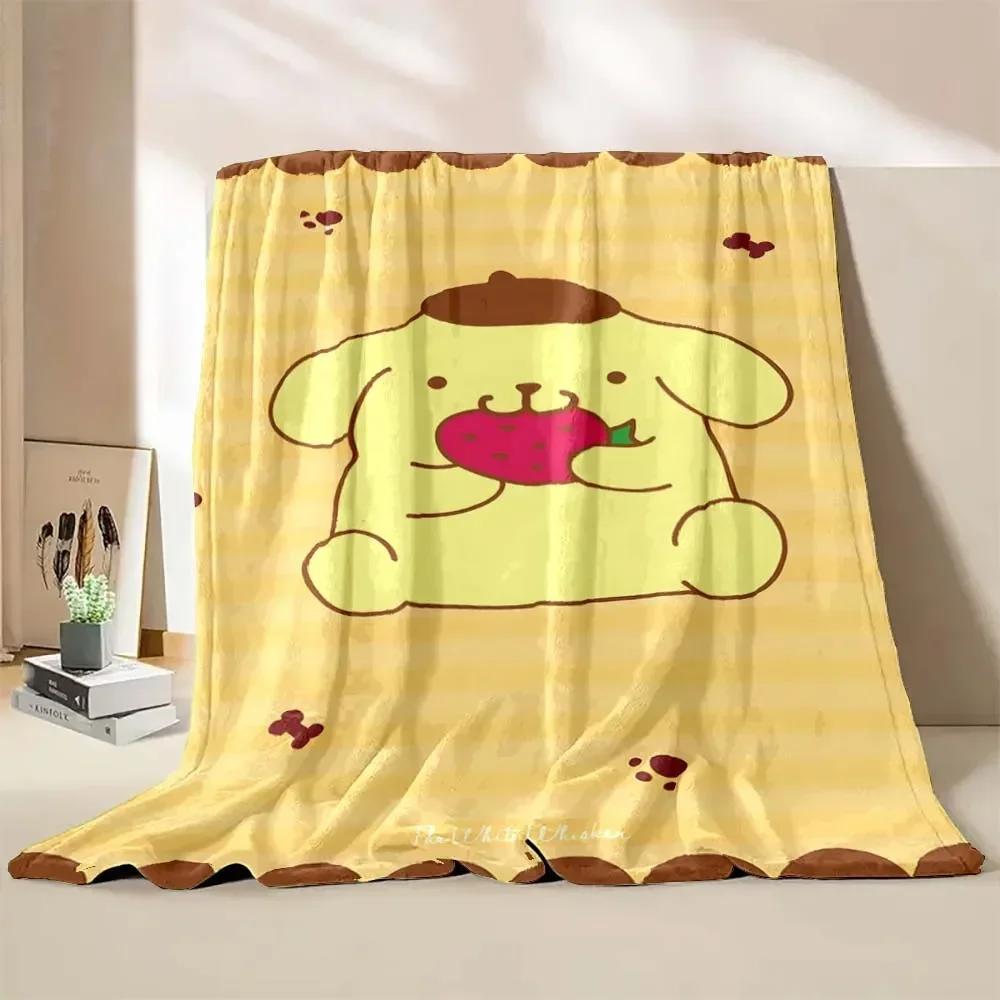 Japanische Pompom Purin Cartoon Decke Kinderzimmer Weich Flauschig Weich Bett Plüsch Überwürfe Baby Mädchen Jungen Plüschdecke Steppdecke Geschenk