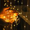 3x1/3x3M LED Vorhang Lichterkette Flexdraht Lichter Girlande für Weihnachten Neujahrsparty Hochzeit Zuhause Garten Terrasse Dekoration
