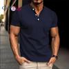 Cozy Up Men's Short Sleeve Polo Shirts Quarter-Zip Casual Slim Fit Mock Neck Basic Designed Shirts