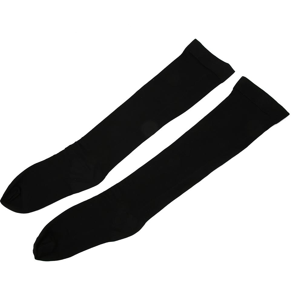 Outdoor Sport Compression Stockings Thining Calf Vein Elastic Socks Pressure Varicose Shaping Blackclose Toe